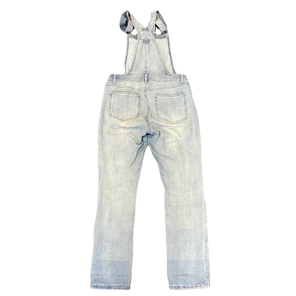 Mossimo Supply Co. Light Blue Distressed Women Jeans Overalls - Picture 2 of 11